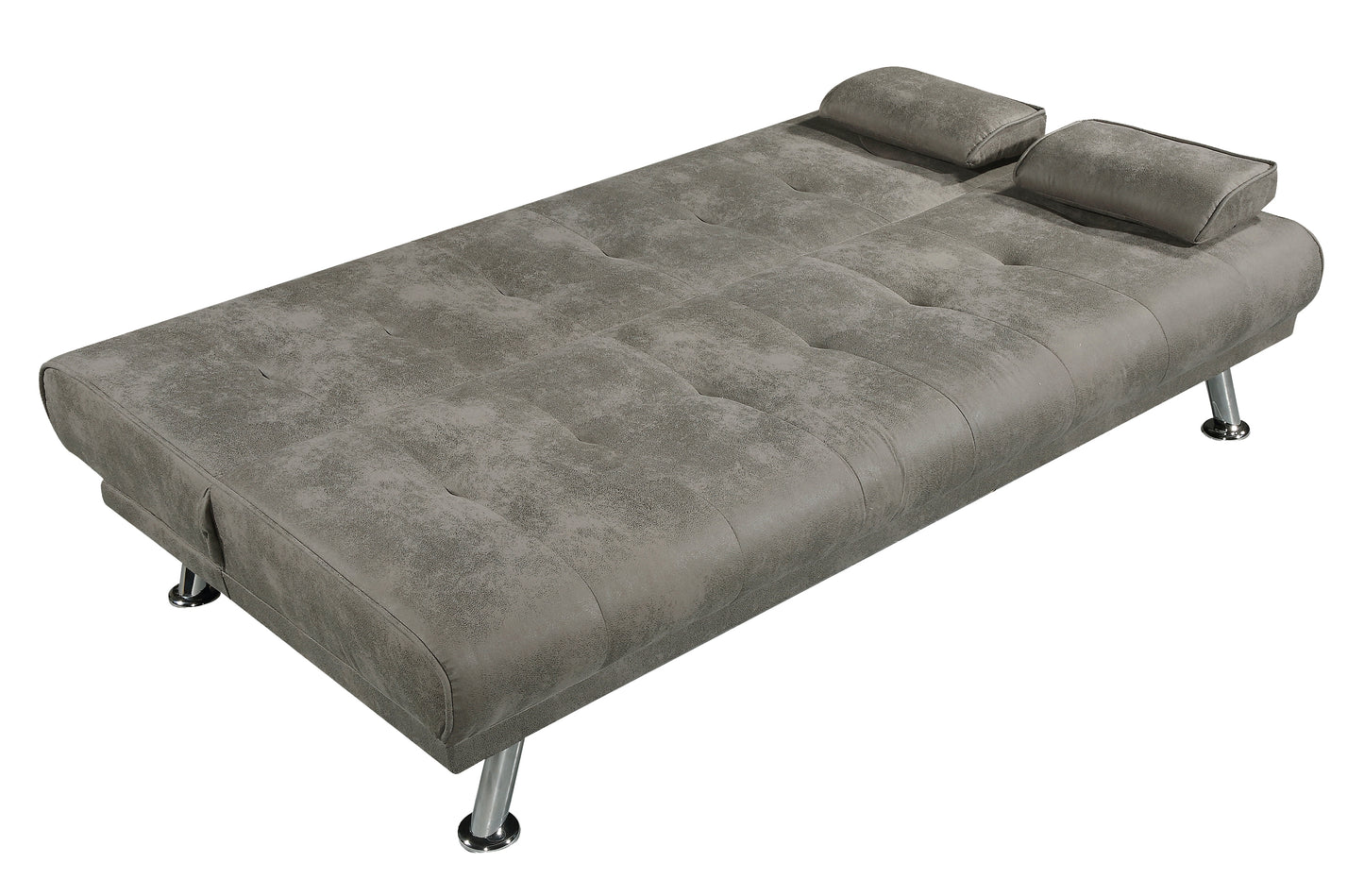 SOFÁ CAMA CESTO CLIC-CLAC EN COLOR CEMENTO CON COJINES: CONFORT Y ESTILO PARA CUALQUIER RINCÓN
