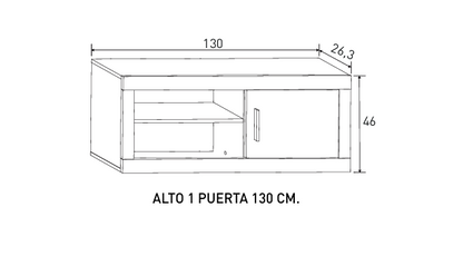 MUEBLE SALÓN COMEDOR 290 CM APILABLE LARA A-08