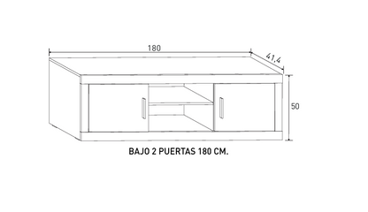 MUEBLE SALÓN COMEDOR 290 CM APILABLE LARA A-08