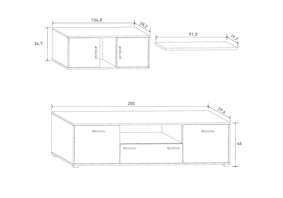 MUEBLE COMEDOR DIMAS 200 CM