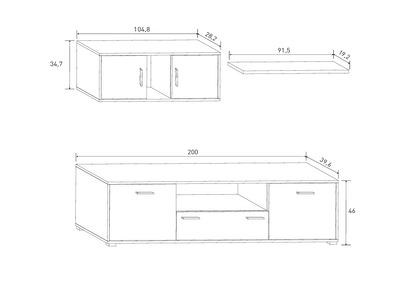 MUEBLE COMEDOR DIMAS 200 CM