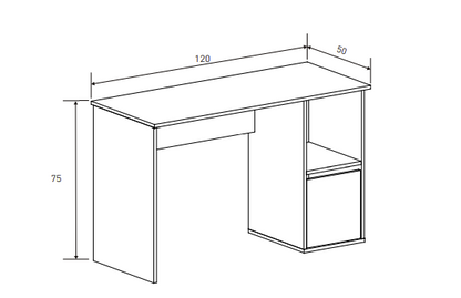 MESA DE ESTUDIO ESCRITORIO 1 PUERTA BLANCO