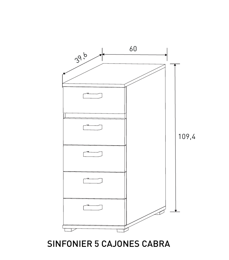CONJUNTO DORMITORIO MATRIMONIO CABRA BLANCO - GRAFITO A-01