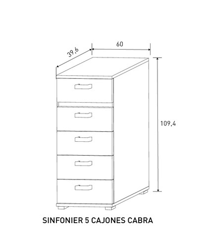 CONJUNTO DORMITORIO MATRIMONIO CABRA BLANCO - GRAFITO A-01