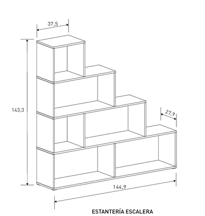 ESTANTERÍA ESCALERA AURA - MODERNA