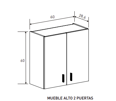 MUEBLES ALTO Y BAJO ELBA DE 2 PUERTAS – ORGANIZACIÓN, DISEÑO Y VERSATILIDAD