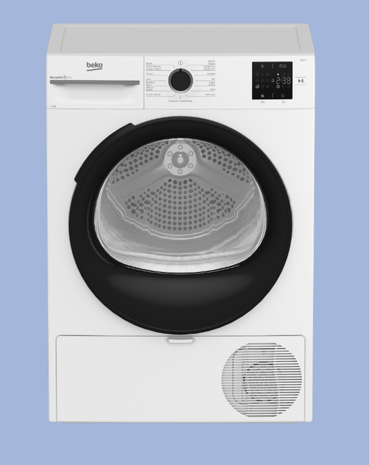 SECADORA BEKO 8 KG DE BAJO CONSUMO CON SECADO EFICIENTE Y SILENCIOSO