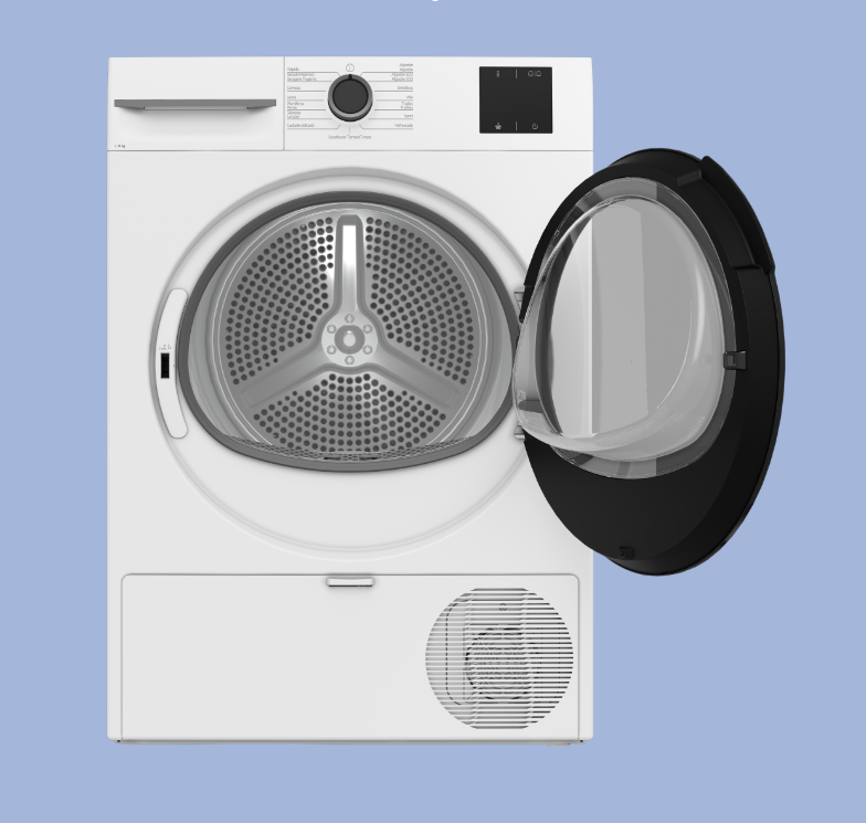 SECADORA BEKO 8 KG DE BAJO CONSUMO CON SECADO EFICIENTE Y SILENCIOSO