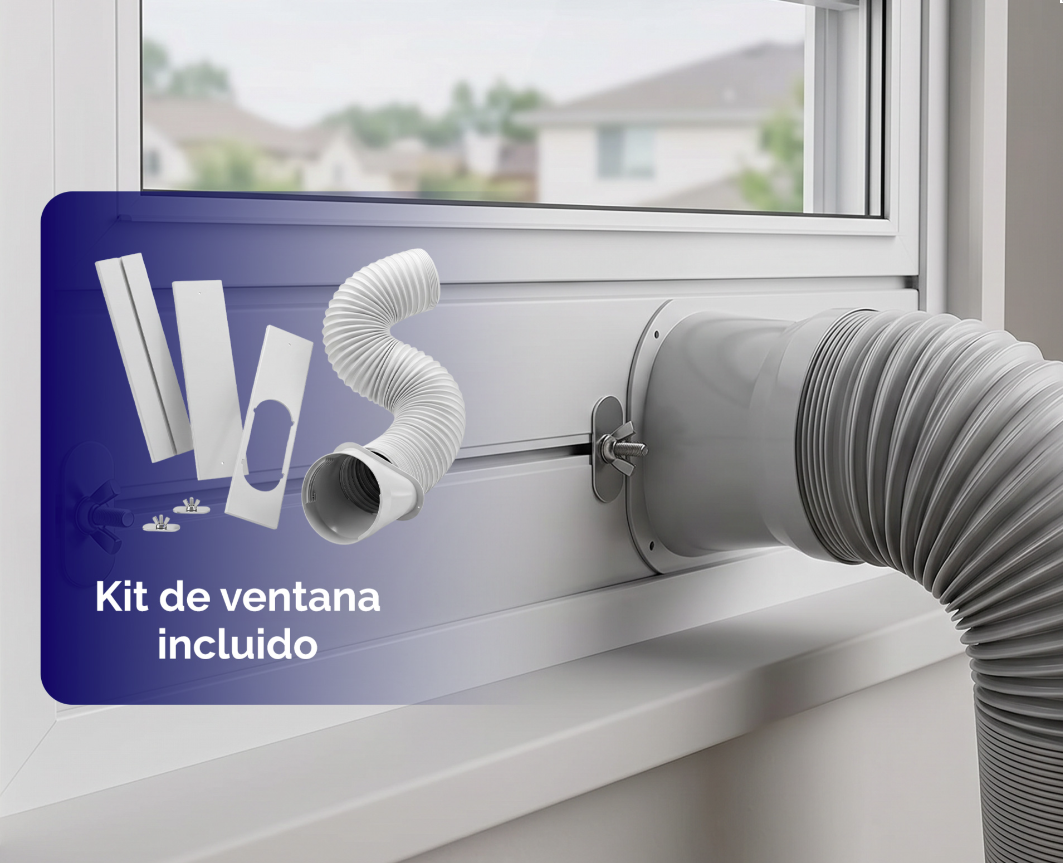 AIRE ACONDICIONADO PORTÁTIL ÁRTICA AAP1229SF 3.000 FRIGORÍAS PARA 25 M² CON KIT DE VENTANA