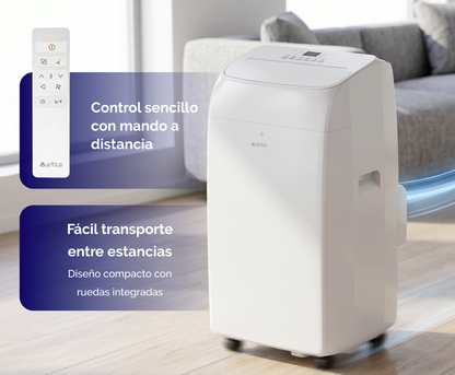 AIRE ACONDICIONADO PORTÁTIL ÁRTICA AAP1229SF 3.000 FRIGORÍAS PARA 25 M² CON KIT DE VENTANA