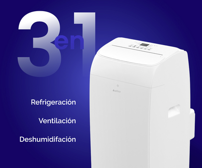 AIRE ACONDICIONADO PORTÁTIL ÁRTICA AAP1229SF 3.000 FRIGORÍAS PARA 25 M² CON KIT DE VENTANA