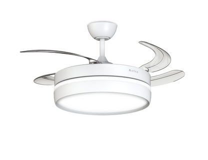 VENTILADOR DE TECHO RETRÁCTIL ULTRA SILENCIOSO - LUZ LED 72W