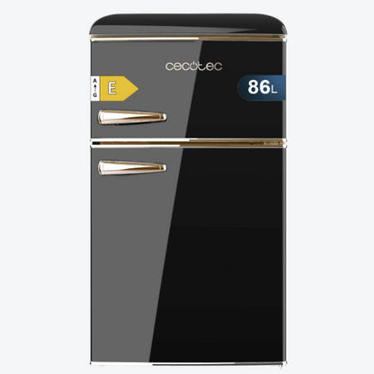 MINI FRIGORÍFICO CECOTEC RETRO 2 PUERTAS 86 L NEGRO – DISEÑO VINTAGE