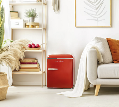 MINI FRIGORÍFICO CECOTEC RETRO ROJO 45 L – DISEÑO VINTAGE SOBREMESA