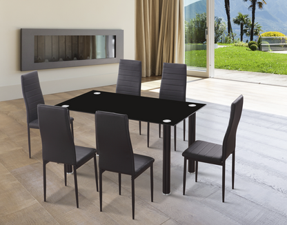 CONJUNTO DE MESA COMEDOR FIJA MAS SEIS SILLAS EMI