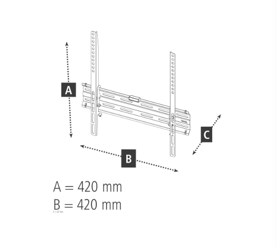 SOPORTE TV HAMA 00220809 FIJO 32"-65" (VESA 400×400)