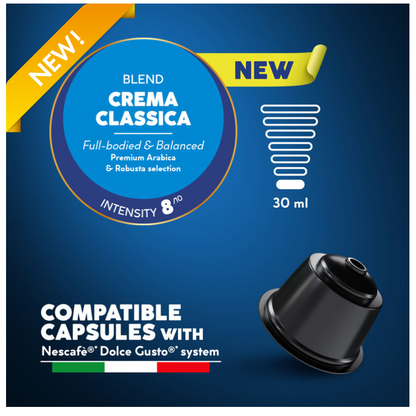 ¡¡¡SÚPER PRECIO!!! Café ITALIANO 64 Cápsulas CREMA CLASSICA Compatible con Dolce Gusto®*