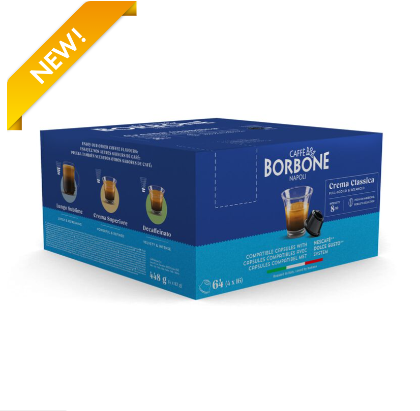 ¡¡¡SÚPER PRECIO!!! Café ITALIANO 64 Cápsulas CREMA CLASSICA Compatible con Dolce Gusto®*