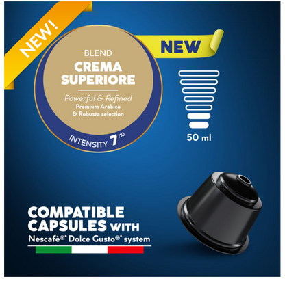 ¡¡¡SÚPER PRECIO!!! Café ITALIANO 64 Cápsulas CREMA SUPERIOR Compatible con Dolce Gusto®*