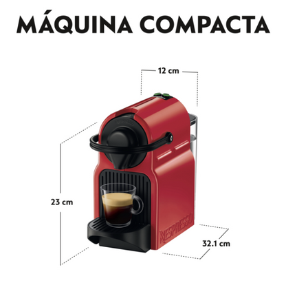 CAFETERA KRUPS NESPRESSO XN1005PR6 INISSIA ROJA – COMPACTA, RÁPIDA Y DE DISEÑO ELEGANTE