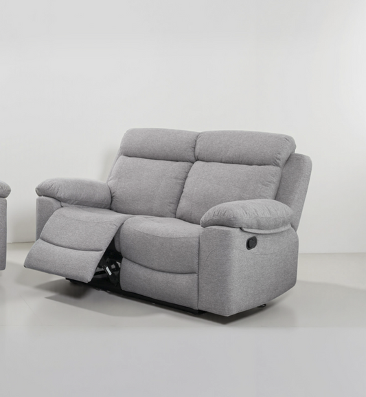 SOFÁ DOS PLAZAS OLIMPO RECLINABLE – CONFORT Y ELEGANCIA EN GRIS