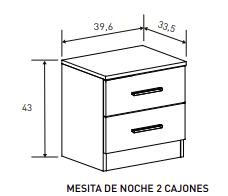 CONJUNTO CABECERO JUVENIL 110 CM Y MESITA ELBA – DISEÑO MODERNO Y FUNCIONAL