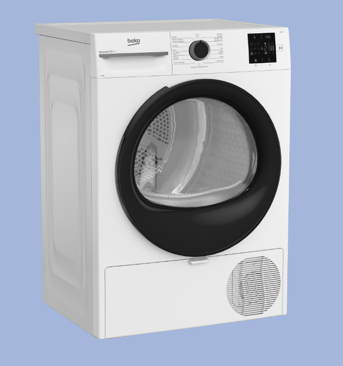 SECADORA BEKO 8 KG DE BAJO CONSUMO CON SECADO EFICIENTE Y SILENCIOSO