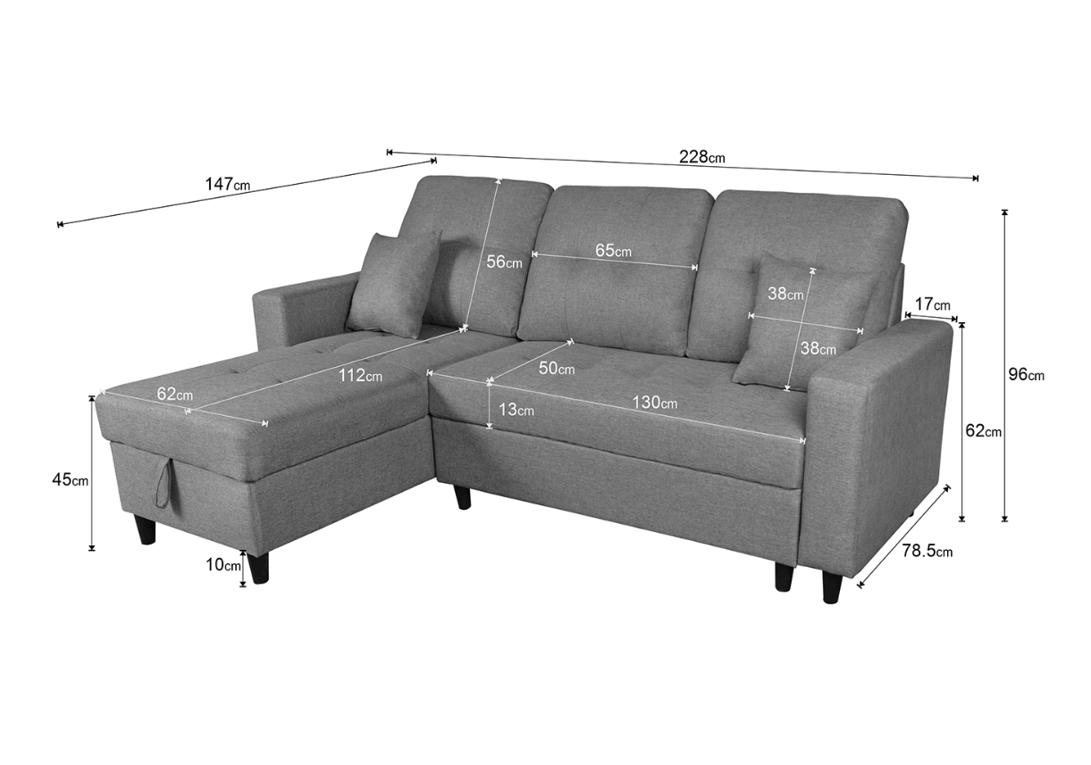 SOFÁ CHAISE LONGUE NORMAN – DISEÑO CONTEMPORÁNEO, FUNCIONAL Y ELEGANTE