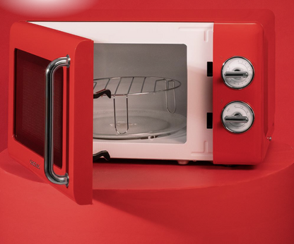 MICROONDAS CON GRILL CECOTEC PROCLEAN 3110 RETRO RED 20 L – 700 W – DISEÑO VINTAGE