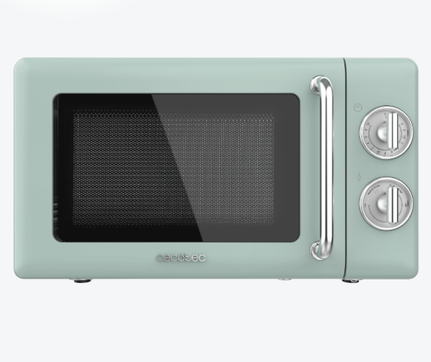 MICROONDAS CECOTEC PROCLEAN 3010 RETRO GREEN 20 L – 700 W – DISEÑO VINTAGE