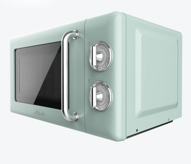 MICROONDAS CECOTEC PROCLEAN 3010 RETRO GREEN 20 L – 700 W – DISEÑO VINTAGE