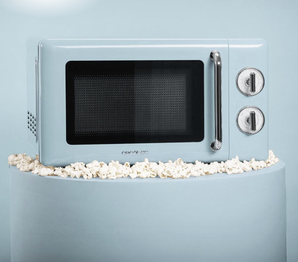 MICROONDAS CON GRILL CECOTEC PROCLEAN 3110 RETRO BLUE 20 L – 700 W – DISEÑO VINTAGE RETRO