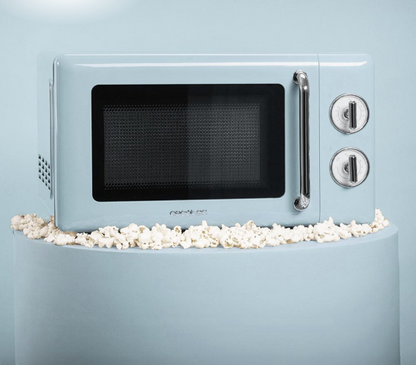 MICROONDAS CON GRILL CECOTEC PROCLEAN 3110 RETRO BLUE 20 L – 700 W – DISEÑO VINTAGE RETRO