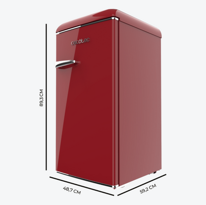 MINI FRIGORÍFICO CECOTEC RETRO ROJO 95 L – DISEÑO VINTAGE