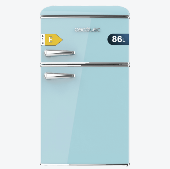 MINI FRIGORÍFICO CECOTEC RETRO 2 PUERTAS 86 L AZUL – DISEÑO VINTAGE