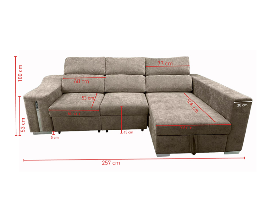SOFÁ CHAISE LONGUE MENUA CAMA CON ARCÓN – MÁS ESPACIO, MÁS CONFORT, MÁS MOMENTOS