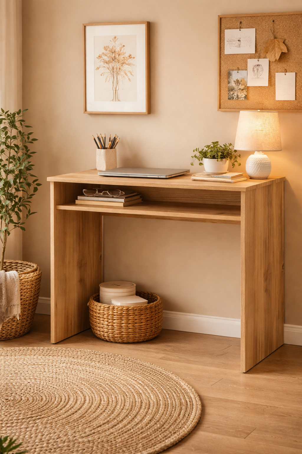 MESA DE ESTUDIO ELBA CON ESTANTE – ESPACIO FUNCIONAL Y DISEÑO MODERNO