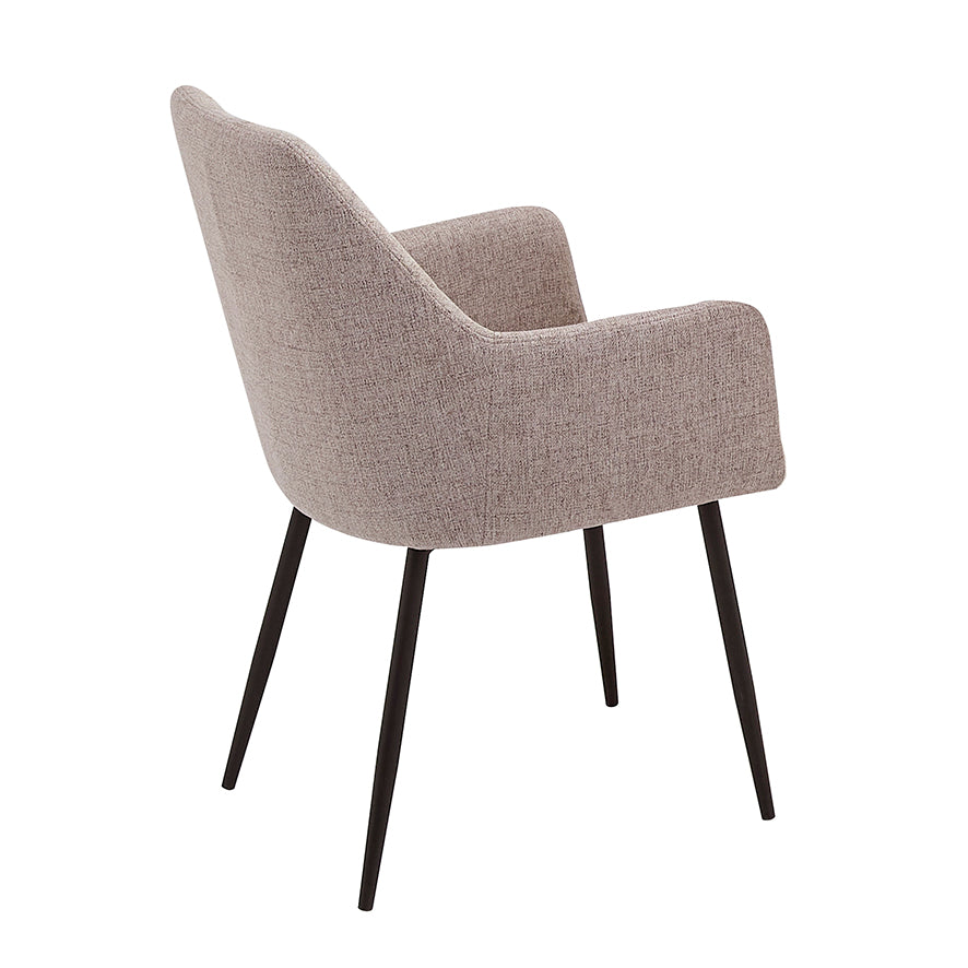 CONJUNTO DE COMEDOR WINSOR Y DEVON – MESA REDONDA EXTENSIBLE Y SILLONES TAPIZADOS