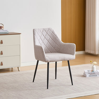 CONJUNTO DE COMEDOR WINSOR Y DEVON – MESA REDONDA EXTENSIBLE Y SILLONES TAPIZADOS