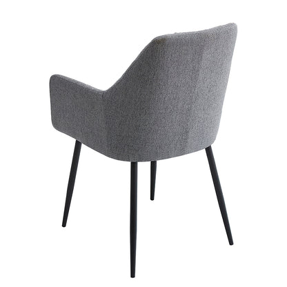 CONJUNTO DE COMEDOR WINSOR Y DEVON – MESA REDONDA EXTENSIBLE Y SILLONES TAPIZADOS