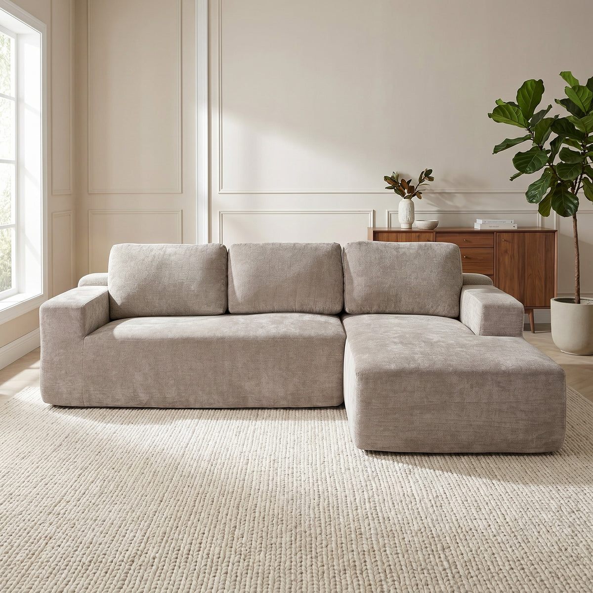 SOFÁ CHAISE LONGUE DULCE – CONFORT PREMIUM, DISEÑO MODERNO Y ENVASADO AL VACÍO