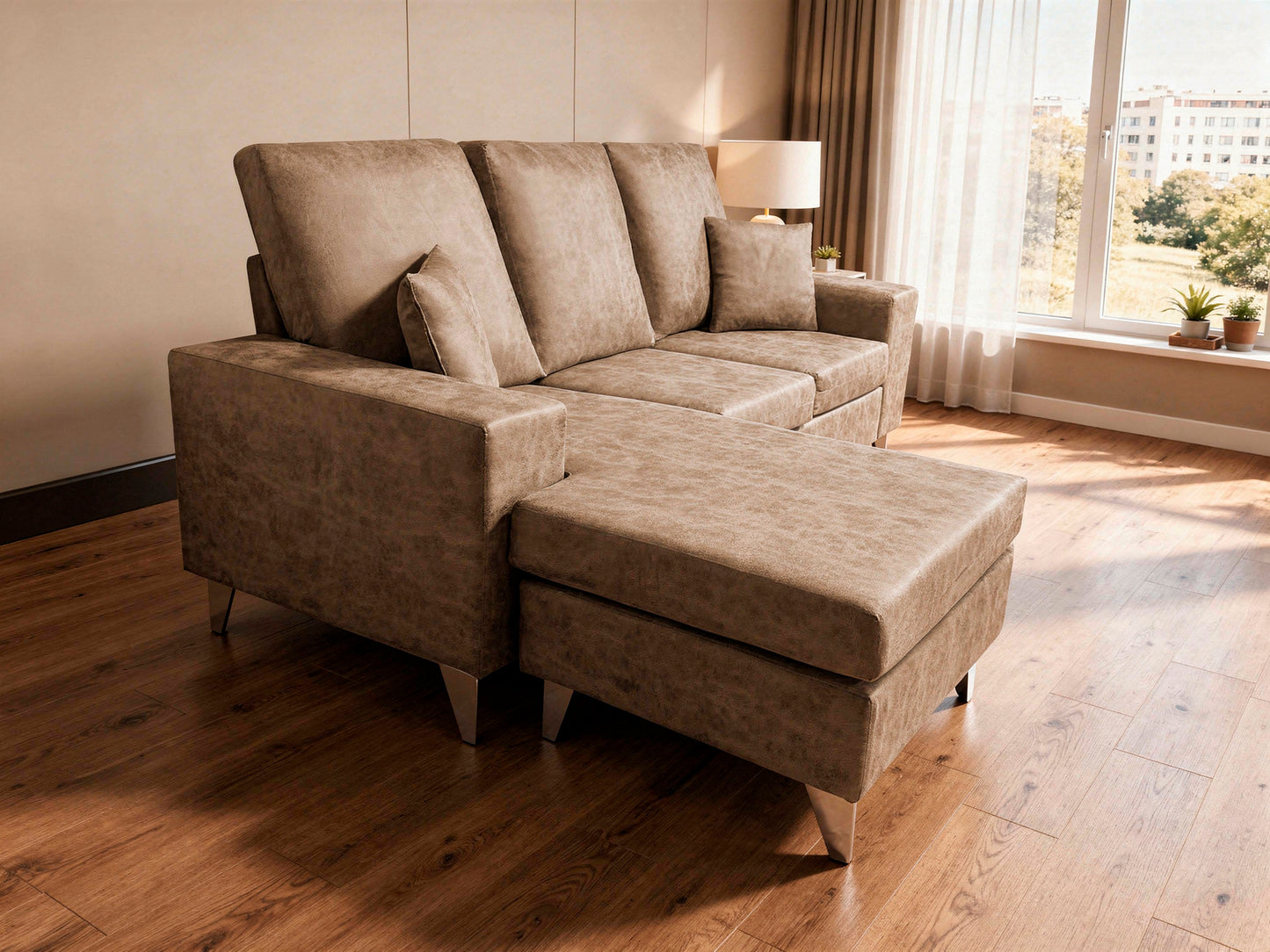 SOFÁ CHAISE LONGUE REVERSIBLE DUQUE – VERSÁTIL, MODERNO Y FUNCIONAL