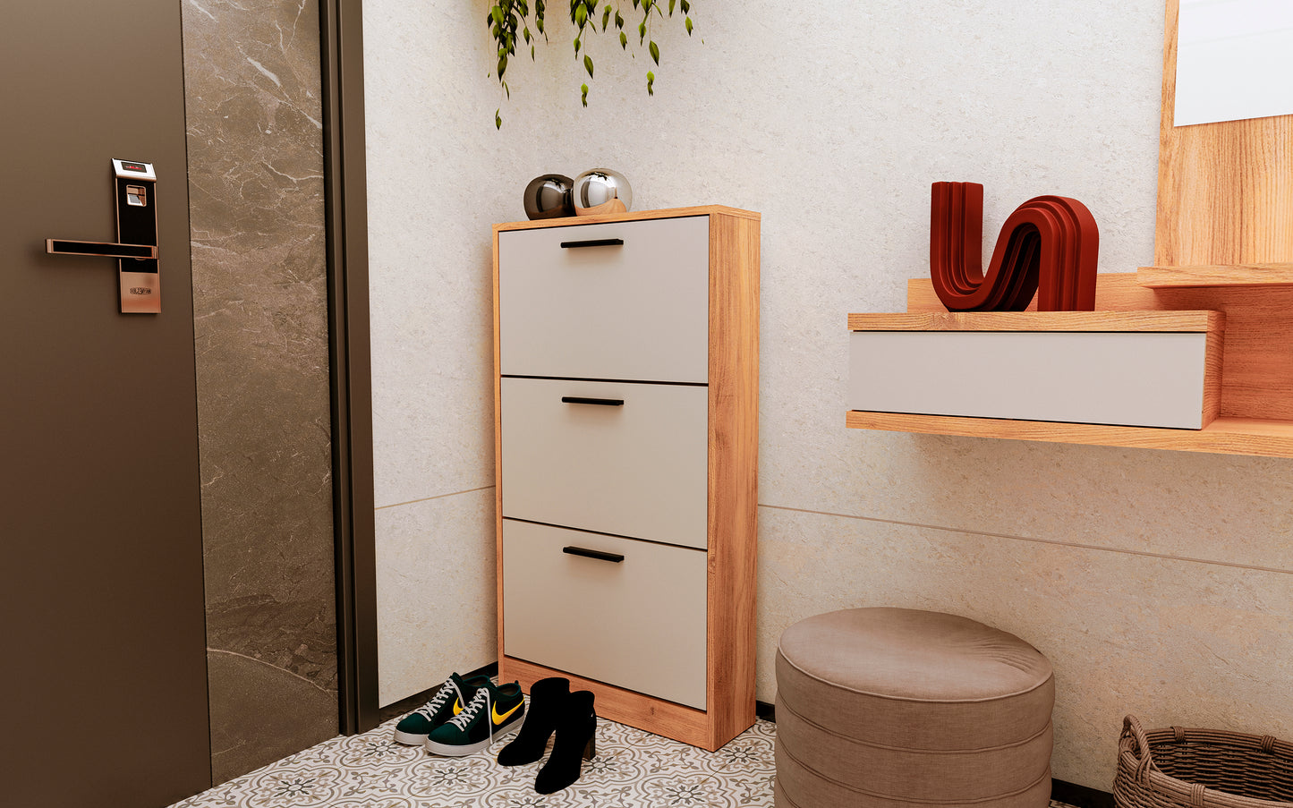 ZAPATERO ELBA DE 3 PUERTAS – ORGANIZA TUS ZAPATOS CON ESTILO Y FUNCIONALIDAD