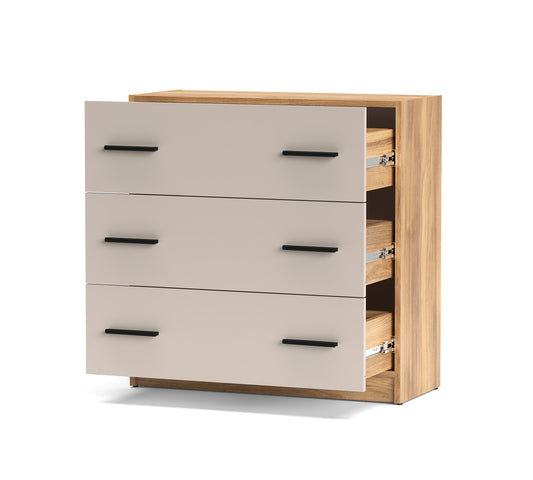 CÓMODA ELBA DE 3 CAJONES – DISEÑO MODERNO Y GRAN FUNCIONALIDAD