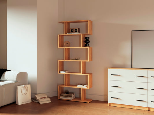 ESTANTERÍA ASIMÉTRICA ALTA ELBA – GRAN CAPACIDAD CON DISEÑO MODERNO