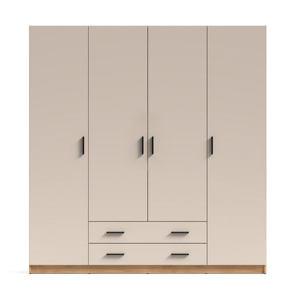 ARMARIO ELBA DE 4 PUERTAS Y 2 CAJONES – MÁXIMA CAPACIDAD Y DISEÑO MODERNO