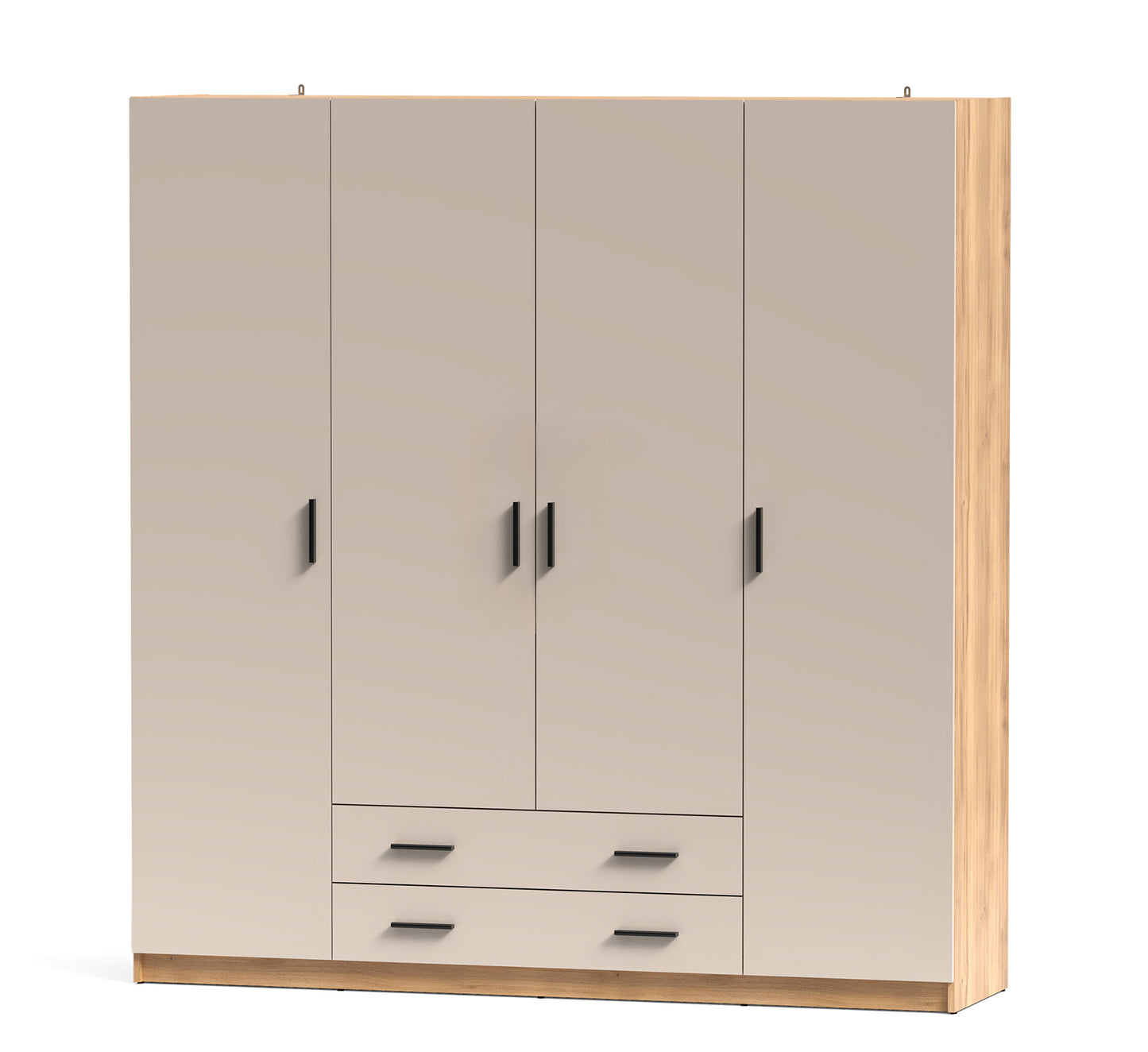 ARMARIO ELBA DE 4 PUERTAS Y 2 CAJONES – MÁXIMA CAPACIDAD Y DISEÑO MODERNO