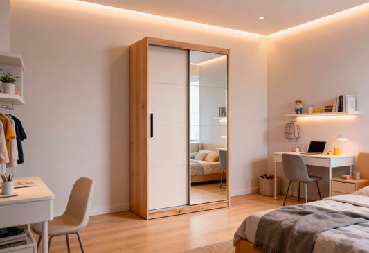 ARMARIO INOVA DE 2 PUERTAS CORREDERAS CON ESPEJO – ESTILO MODERNO Y GRAN CAPACIDAD