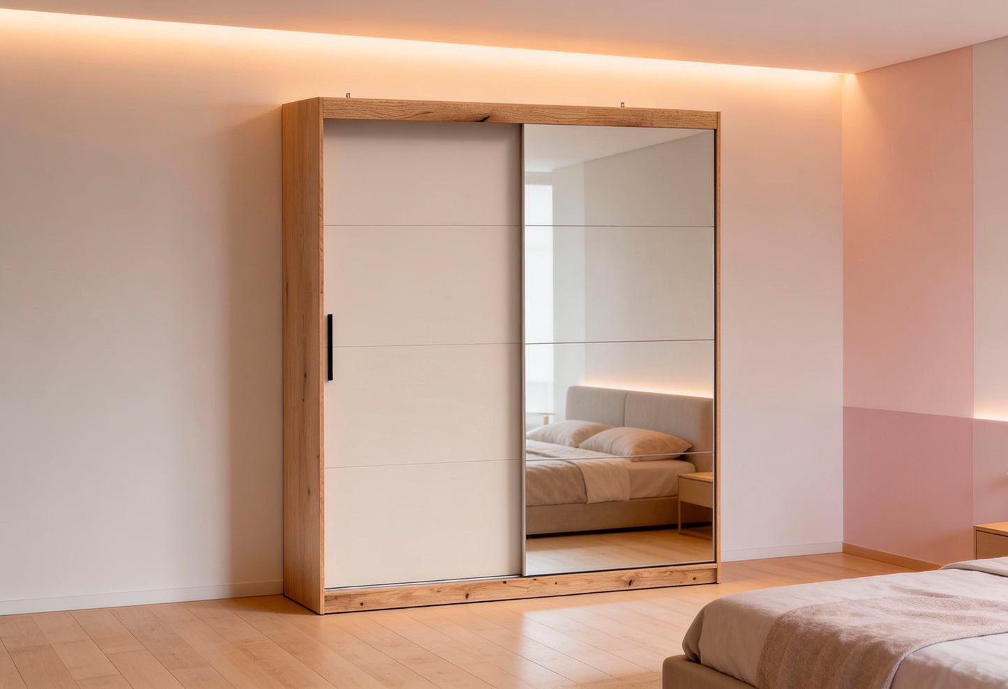 ARMARIO INOVA 2 PUERTAS CORREDERAS CON ESPEJO – DISEÑO ATEMPORAL Y GRAN CAPACIDAD