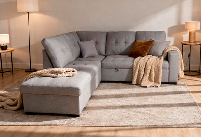 SOFÁ CHAISE LONGUE ISIS CON CAMA – DISEÑO MODERNO, PRÁCTICO Y FUNCIONAL
